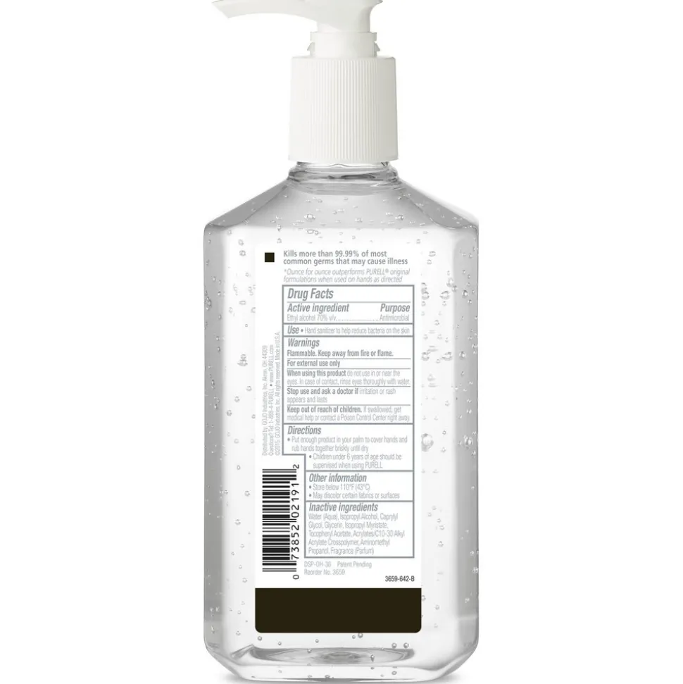 PURELL Advanced Hand Sanitizer Refreshing Gel, Clean Scent, 12 fl oz Pump Bottle