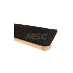 Push Broom: 24" Wide, Dyed Coco Center with Horsehair & PVC Mix Border