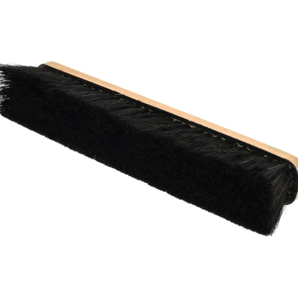 Push Broom: 18" Wide, Dyed Coco Center with Horsehair & PVC Mix Border