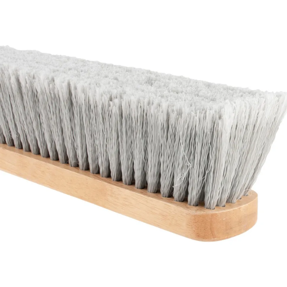 Push Broom: 24" Wide, Polypropylene Bristle