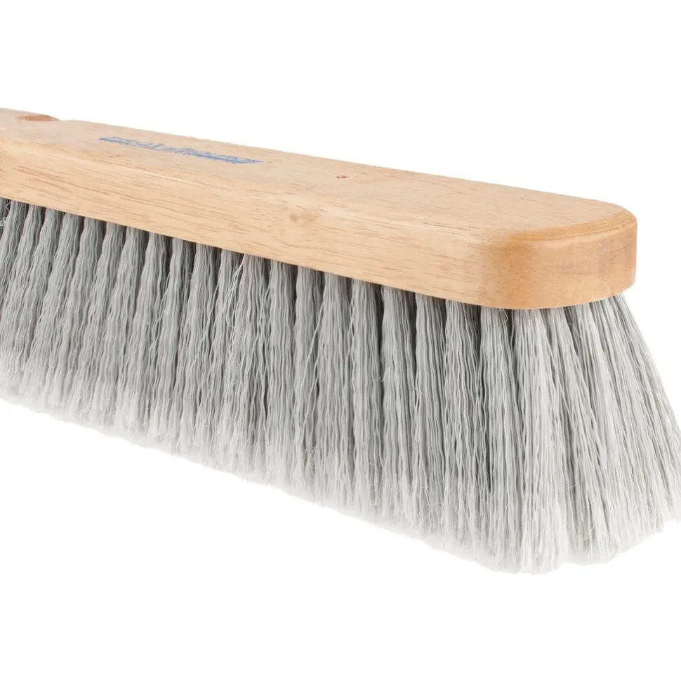 Push Broom: 24" Wide, Polypropylene Bristle