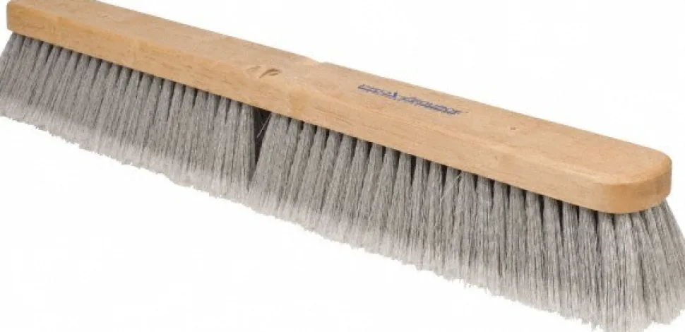 Push Broom: 24" Wide, Polypropylene Bristle