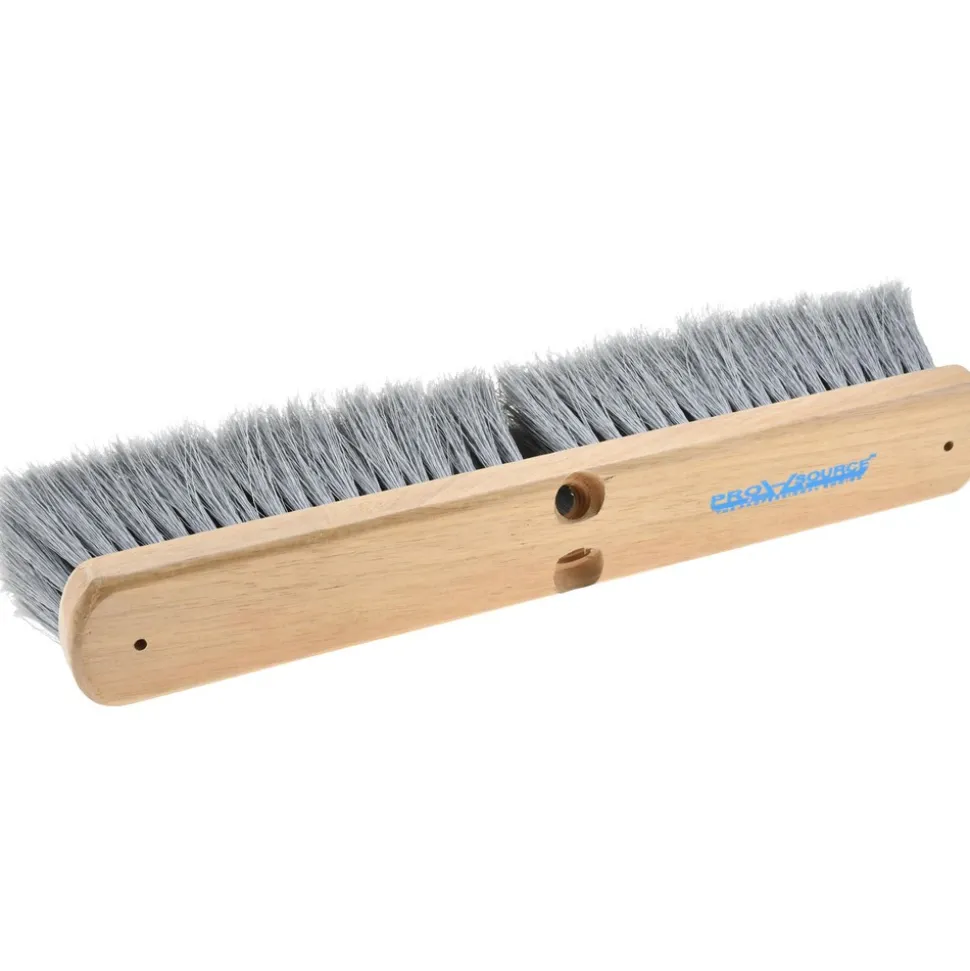 Push Broom: 18" Wide, Polypropylene Bristle