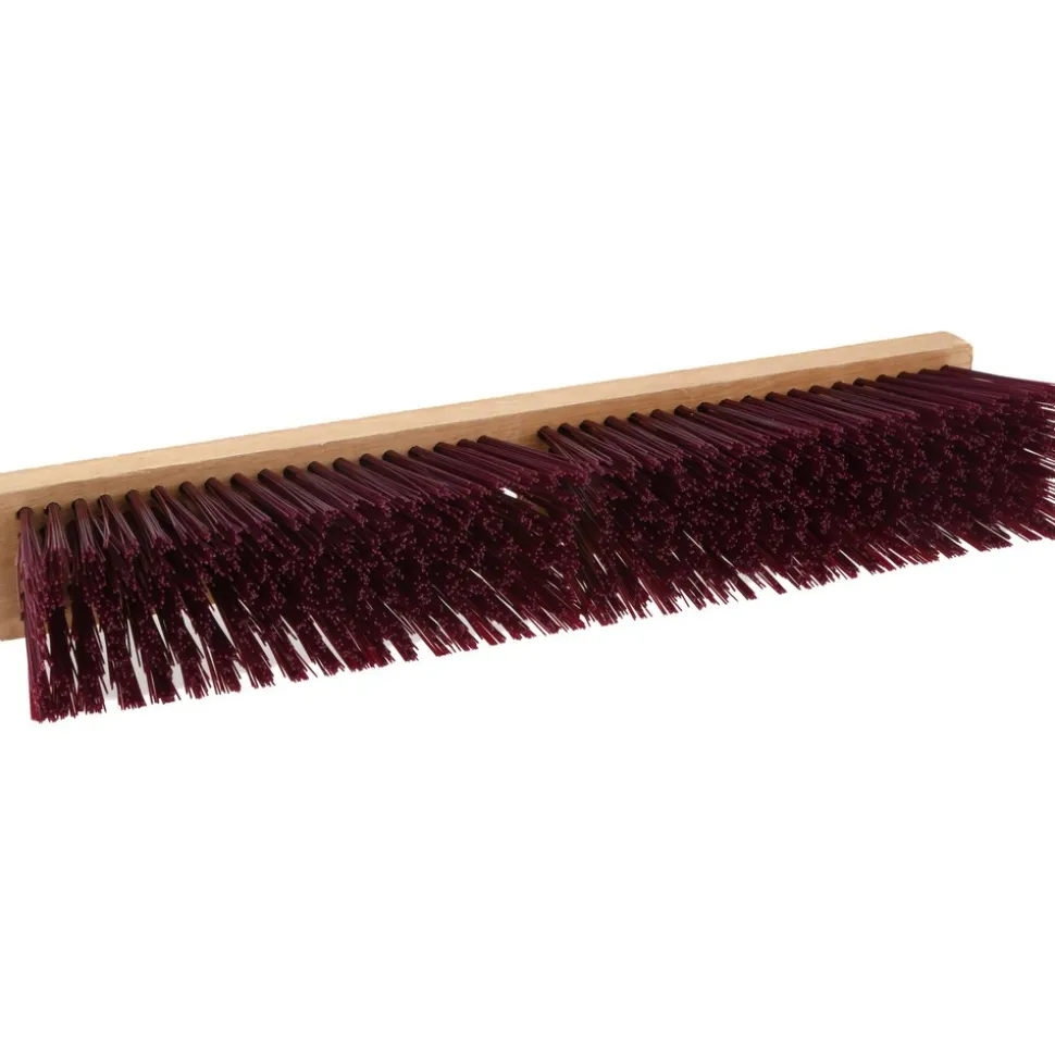 Push Broom: 18" Wide, Polypropylene Bristle