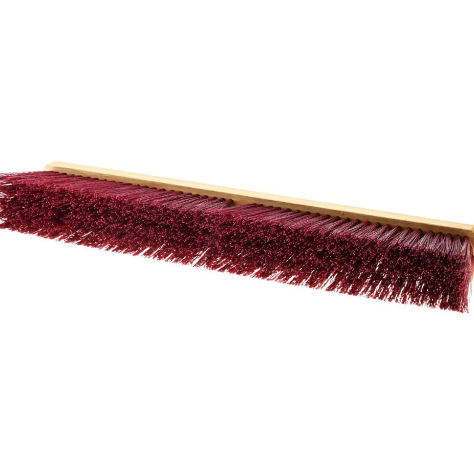 Push Broom: 24" Wide, Polypropylene Bristle