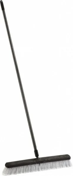 Push Broom: 24.0000" Wide, Smooth Surface, Polyester Bristles
