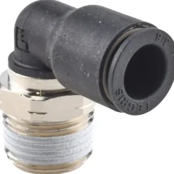 Push-to-Connect Fitting: Male Elbow, NPT, 3/8