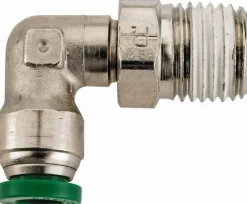 Push-to-Connect Push-to-Connect x Male NPTF Fitting: 90 deg Swivel Elbow, 1/4 Thread, NPTF, 1/4" OD
