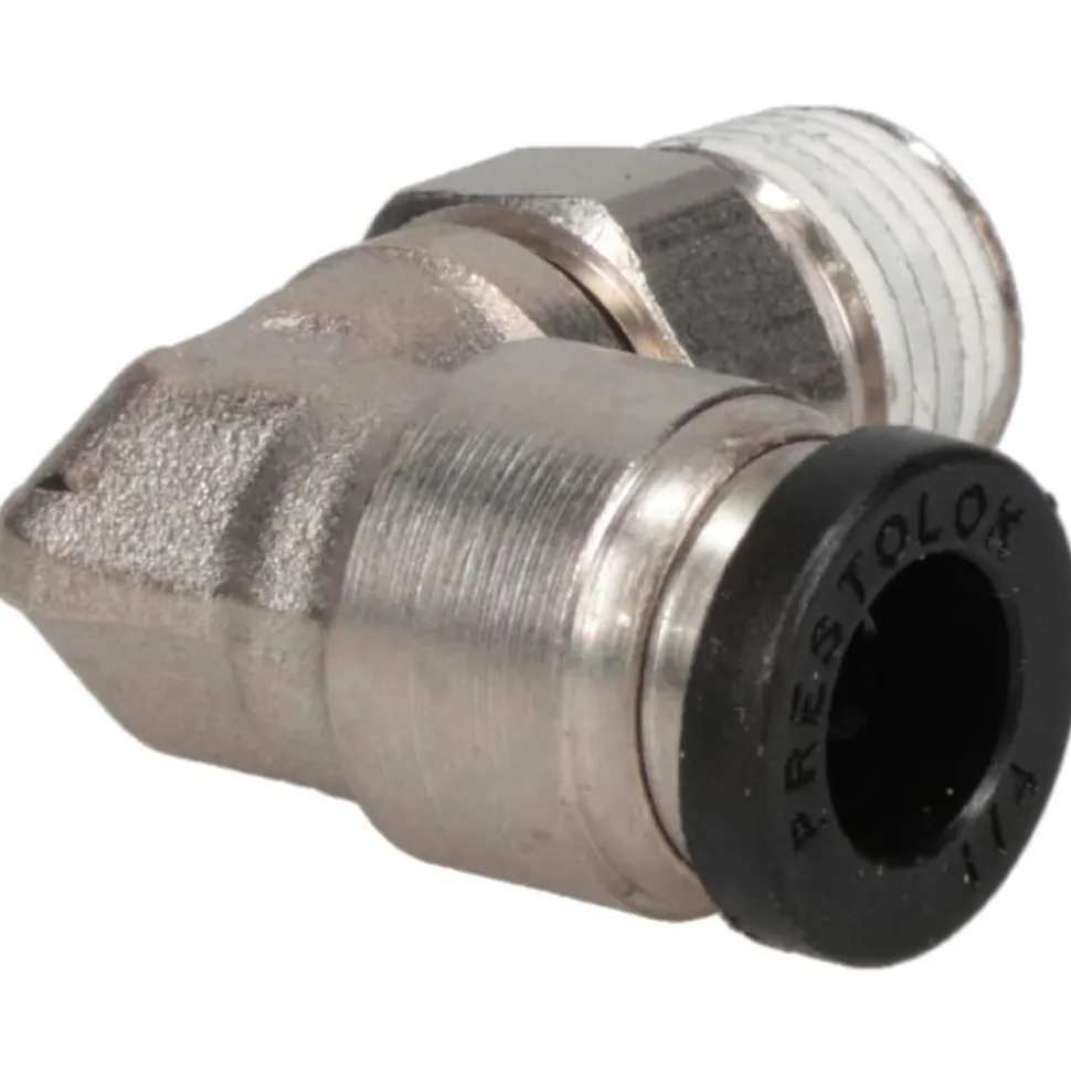 Push-to-Connect Push-to-Connect x Male NPTF Fitting: 90 deg Swivel Elbow, 1/8 Thread, NPTF, 1/4" OD