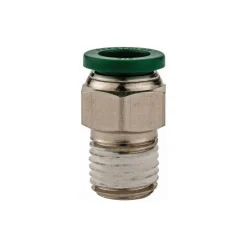 Push-to-Connect Push-to-Connect x Male NPTF Fitting: Connector, 1/4 Thread, NPTF, 3/8" OD