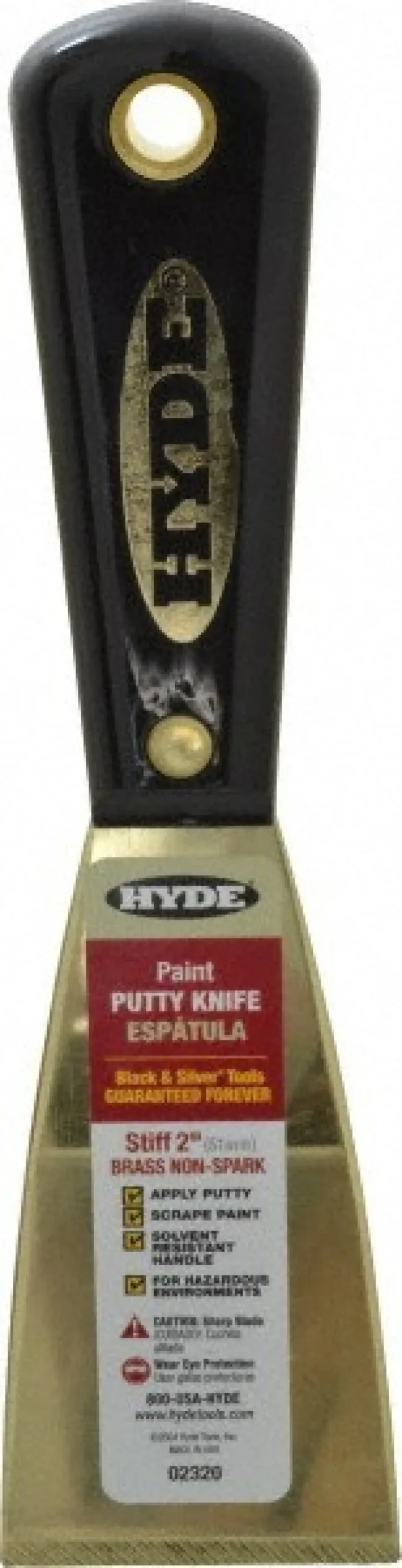 Putty Knife: Brass, 2" Wide
