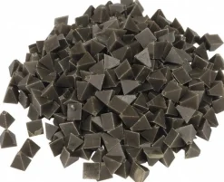 Pyramid Tumbling Media: Plastic Carrier, Aluminum Oxide Abrasive, 1/4" Long, 1/4" High