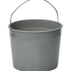 5 Qt, Plastic Round Gray Single Pail
