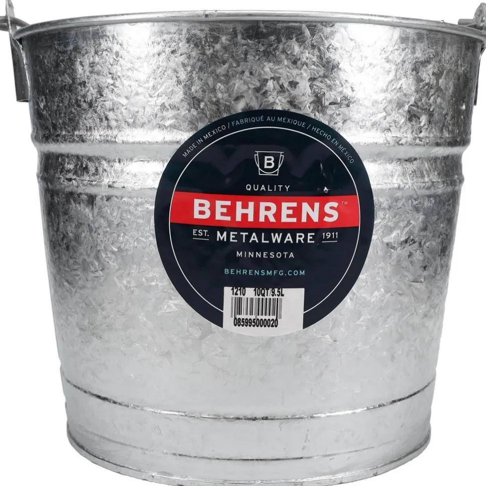 10-Quart Hot-Dipped Galvanized Steel Pail