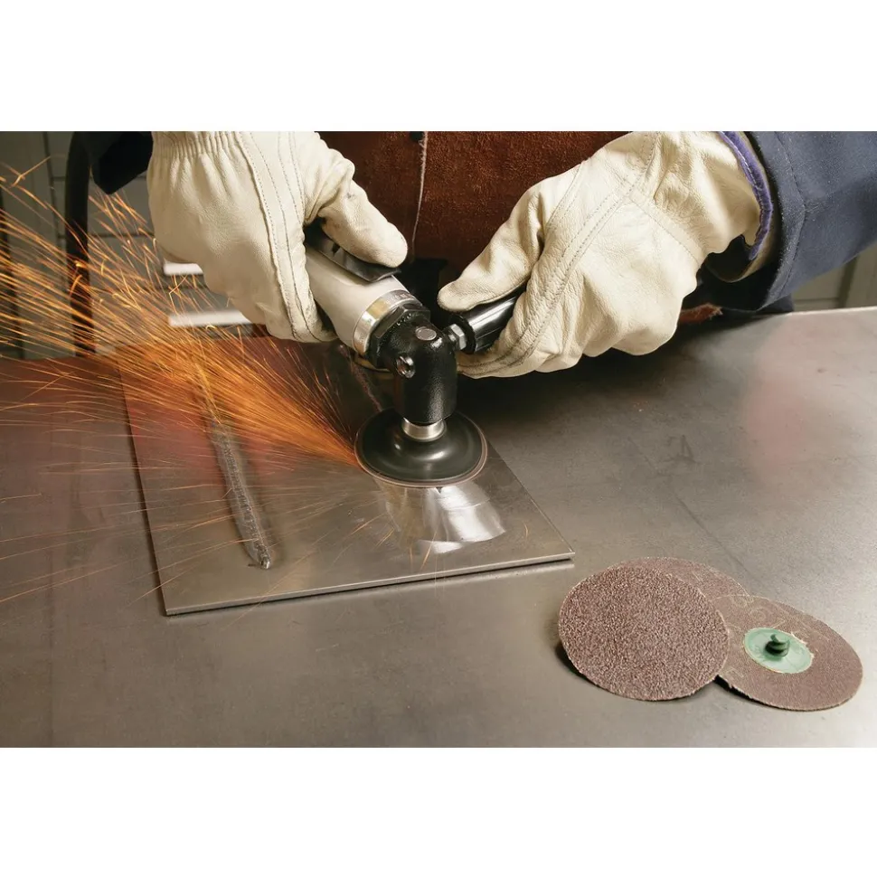 Quick-Change Disc: Roloc TR, 2" Dia, 80 Grit, Aluminum Oxide, Coated