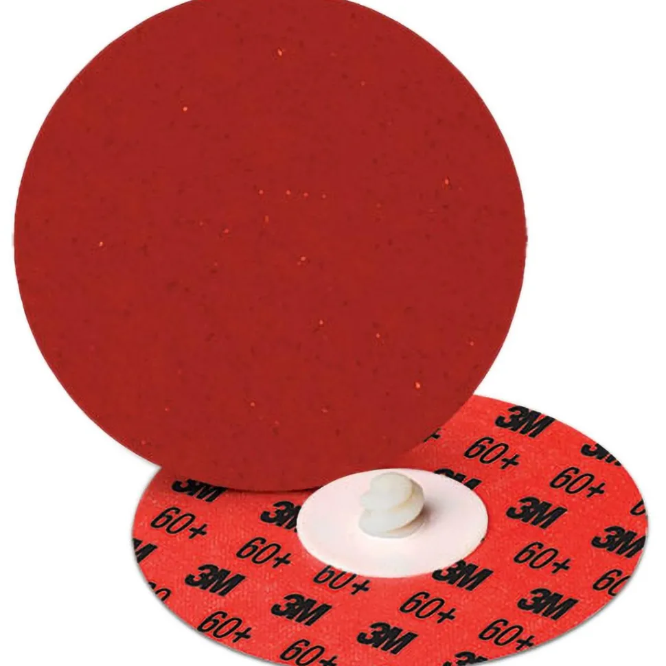 Quick-Change Disc: Roloc TR, 2" Dia, 60 Grit, Premium Ceramic Alumina, Coated