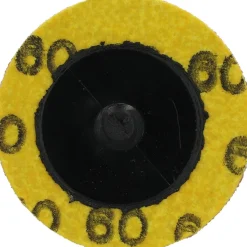 Quick-Change Disc: Type R, 2" Dia, 60 Grit, Premium Ceramic Alumina, Coated
