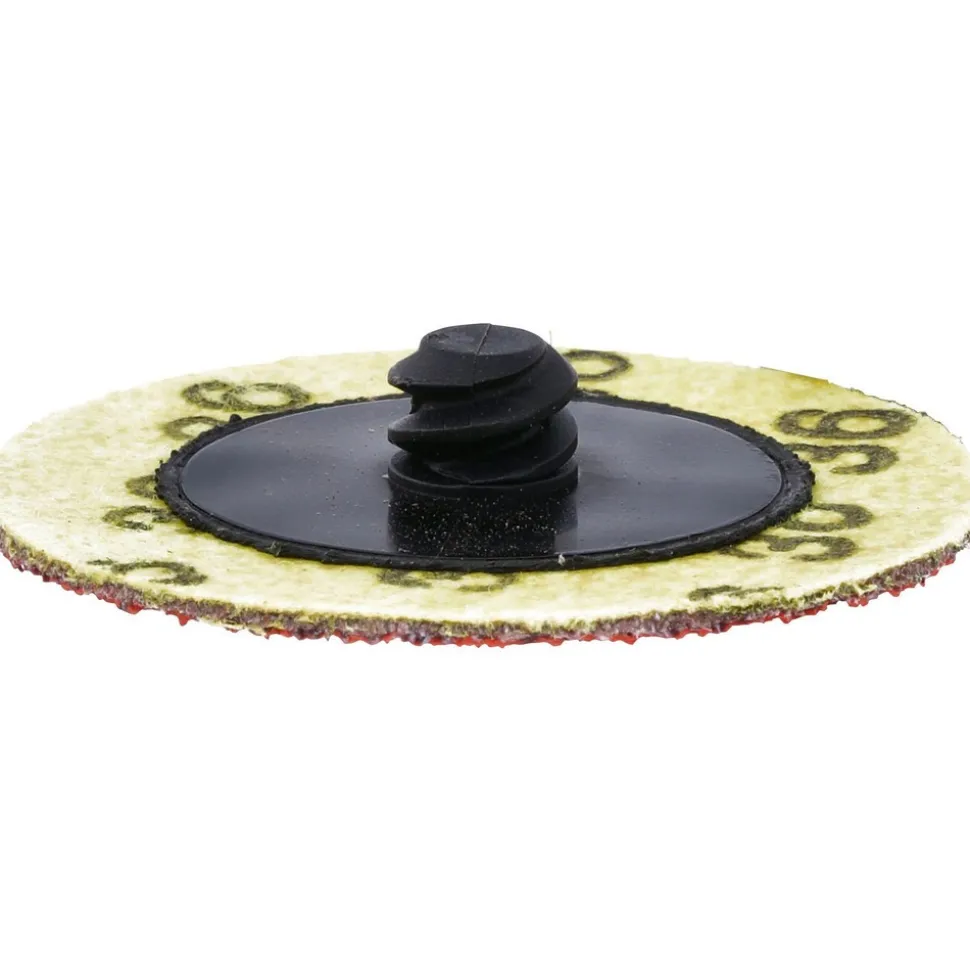 Quick-Change Disc: Type R, 2" Dia, 36 Grit, Premium Ceramic Alumina, Coated