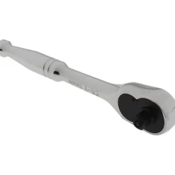 Quick-Release Ratchet: 1/4" Drive, Pear Head