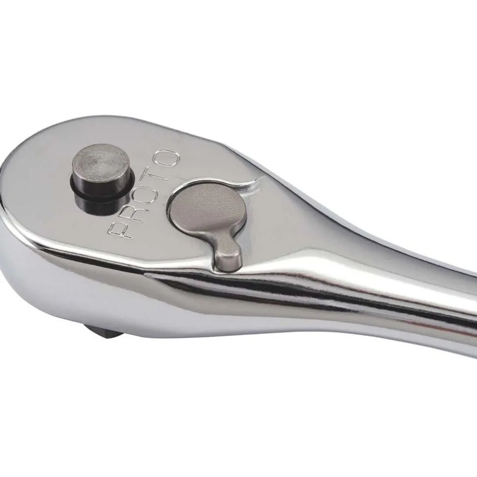 Quick-Release Ratchet: 3/8" Drive, Pear Head