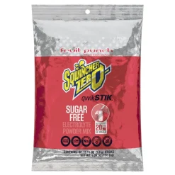 Qwik Stik Sports Drink: 0.11 oz Packet, Fruit Punch, Sugar Free, Powder, Yields 20.00 oz