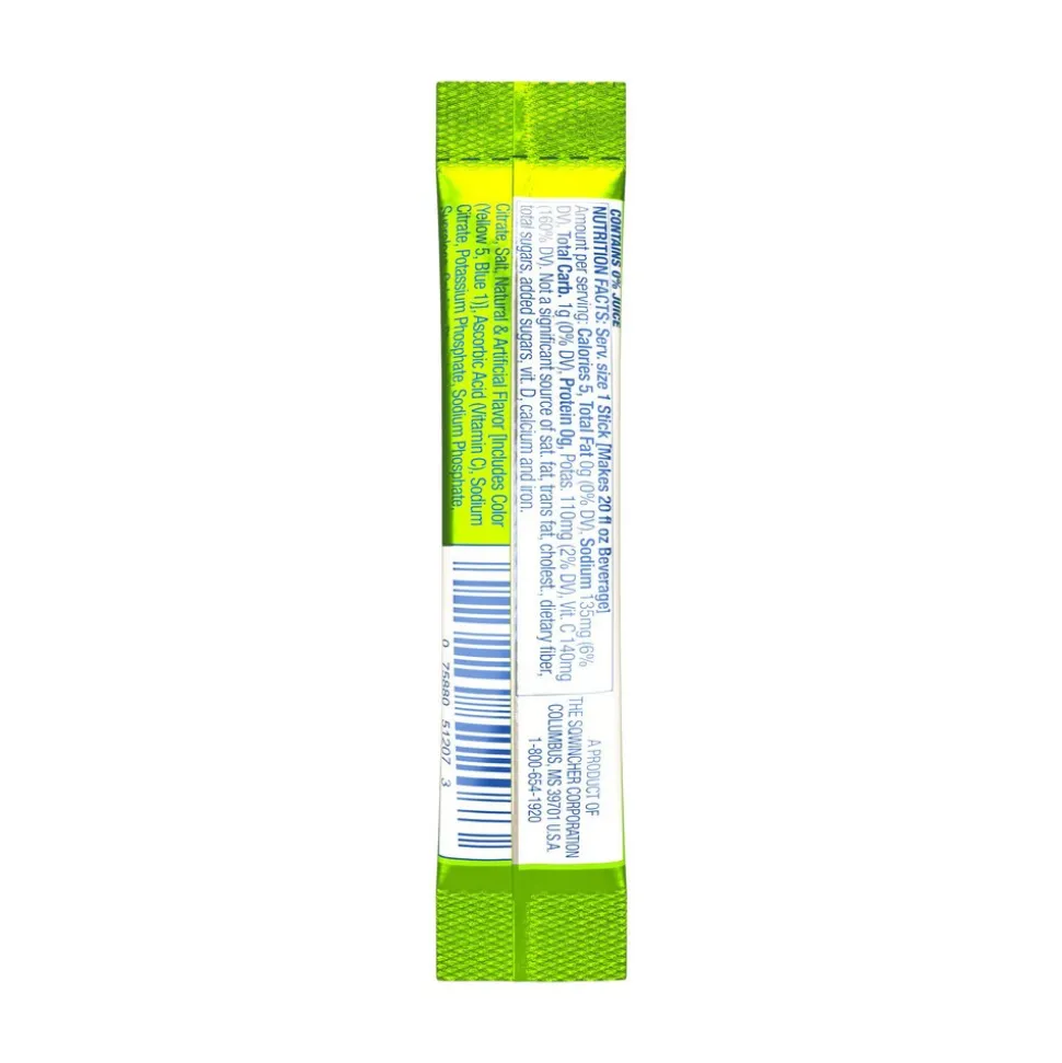 Qwik Stik Sports Drink: 0.11 oz Packet, Lemon-Lime, Powder, Yields 20.00 oz