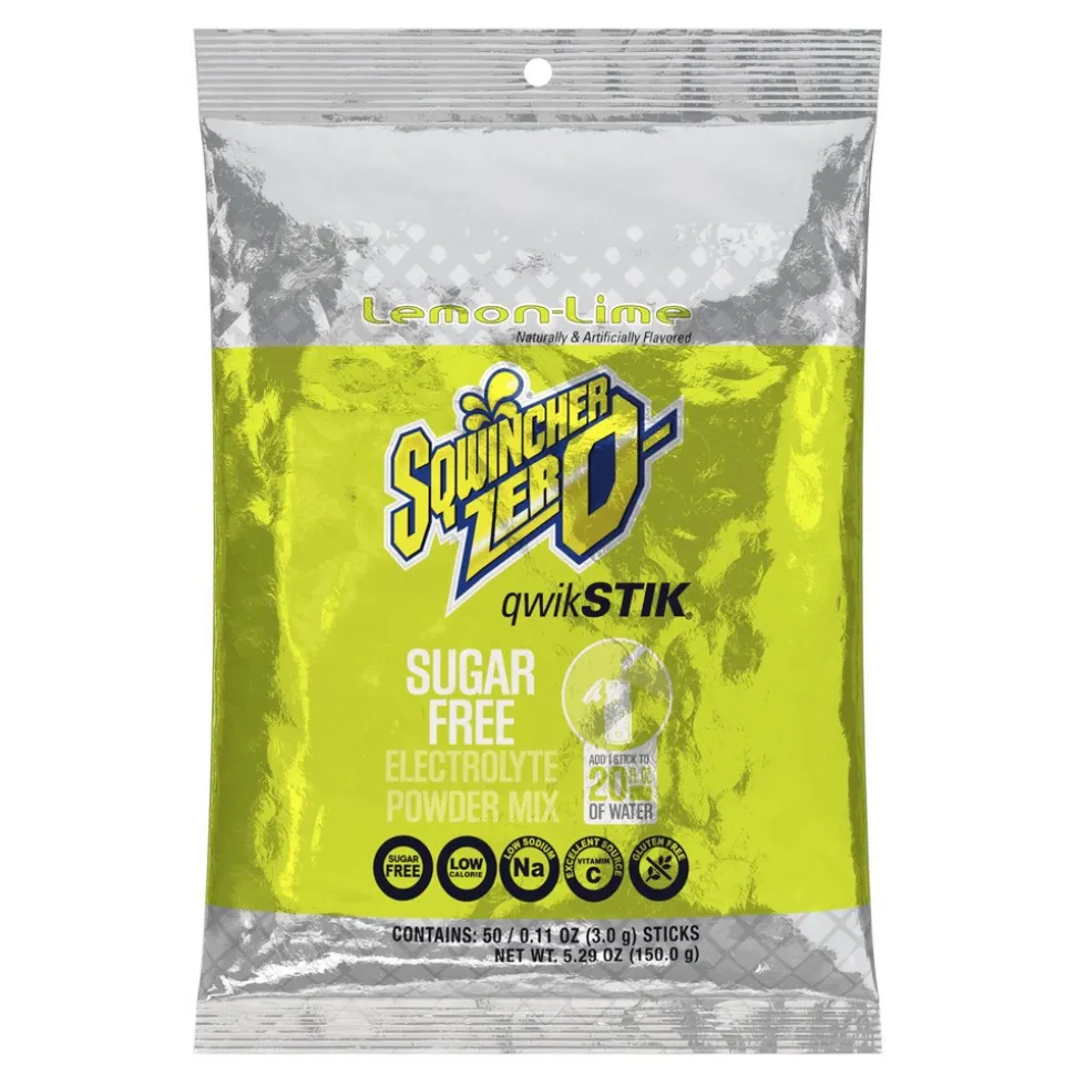 Qwik Stik Sports Drink: 0.11 oz Packet, Lemon-Lime, Powder, Yields 20.00 oz