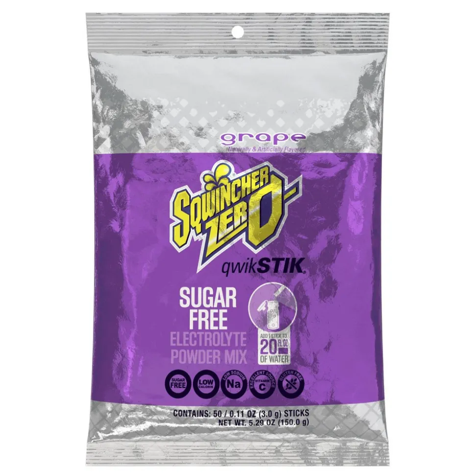 Qwik Stik Sports Drink: 0.11 oz Packet, Grape, Powder, Yields 20.00 oz
