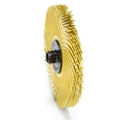 Radial Bristle Brush: 3" Dia, 3/8" Center Hole, Ceramic