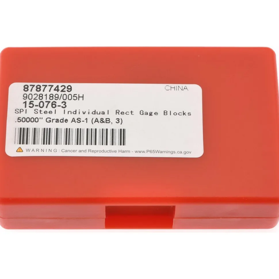 Rectangle Steel Gage Block: 0.5", Grade AS-1