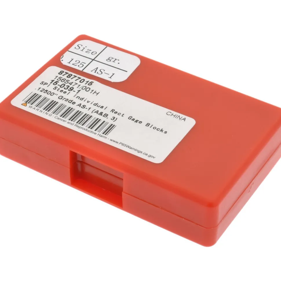 Rectangle Steel Gage Block: 0.125", Grade AS-1
