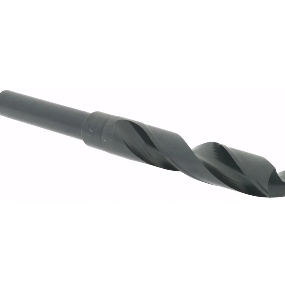 Reduced Shank Drill Bit: 21/32" Dia, 1/2" Shank Dia, 118 deg Point, High-Speed Steel