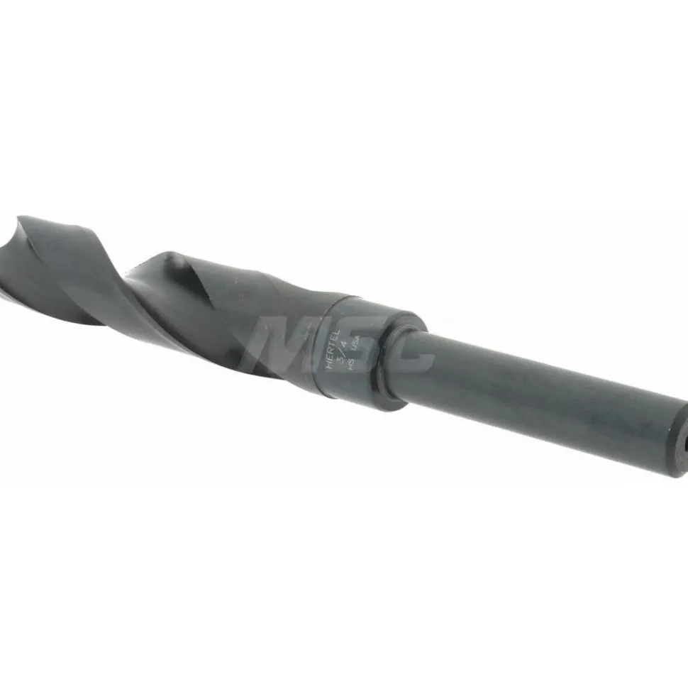 Reduced Shank Drill Bit: 3/4" Dia, 1/2" Shank Dia, 118 deg Point, High-Speed Steel