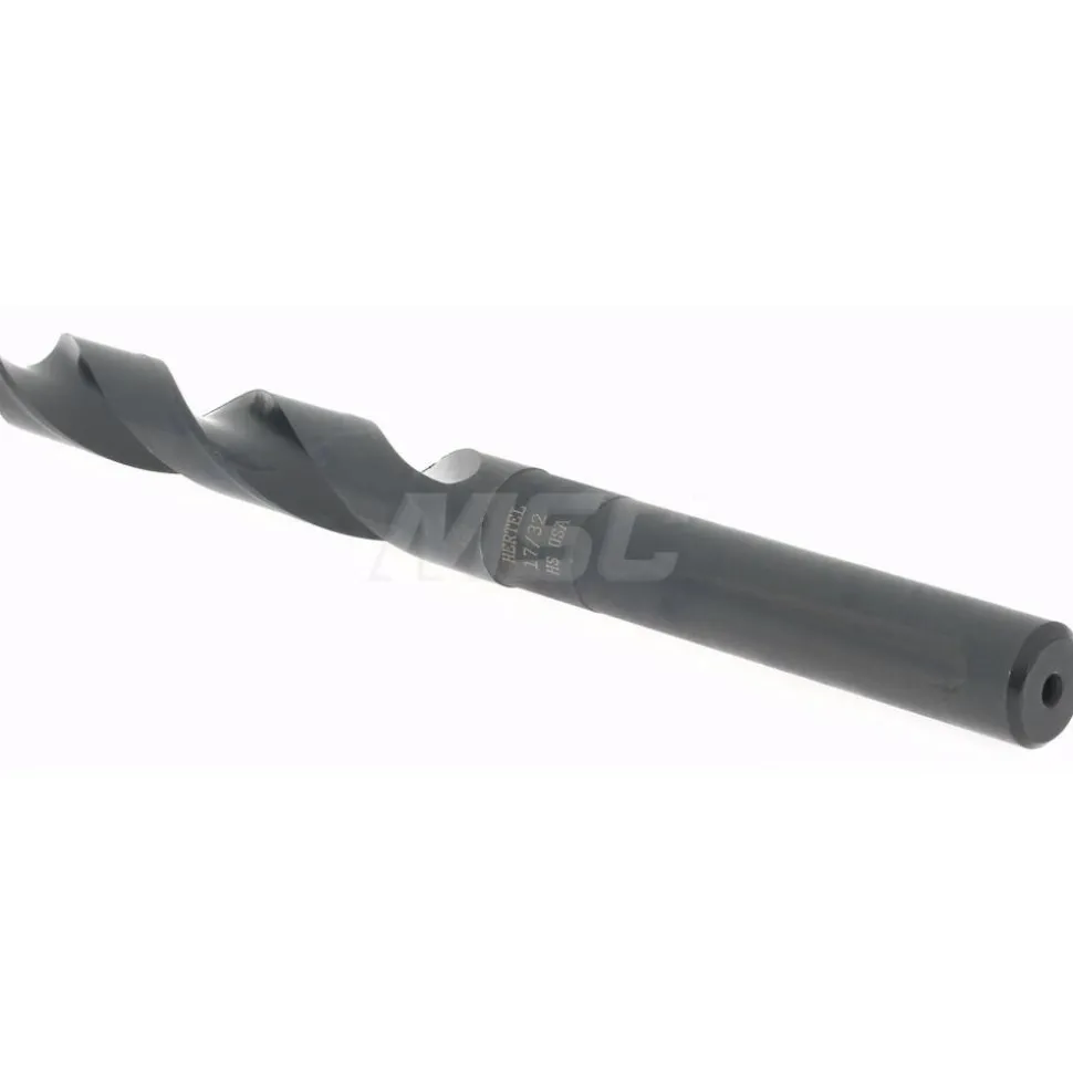 Reduced Shank Drill Bit: 17/32" Dia, 1/2" Shank Dia, 118 deg Point, High-Speed Steel