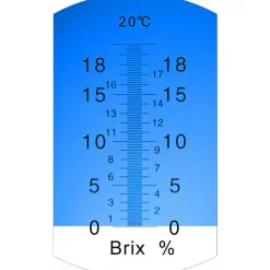 Refractometers: Refractometer Type: Portable Refractometer; For Use With: low-concentration translucent liquids such as fruit and vegetable juices, maple sap and industrial coolants; Scale Type: Brix