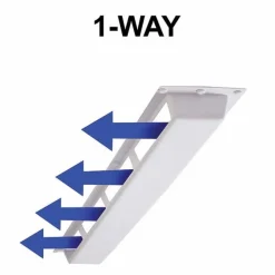Registers & Diffusers: Type: Air Deflector Vent Cover; Style: Linear 1 Way; Material: Plastic