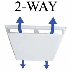Registers & Diffusers: Type: Air Deflector Vent Cover; Style: 2 Way; Material: Plastic; Diameter (Decimal Inch): 24.0000