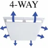 Registers & Diffusers: Type: Air Deflector Vent Cover; Style: 4 Way; Material: Plastic; Diameter (Decimal Inch): 24.0000