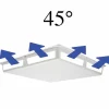 Registers & Diffusers: Type: Air Deflector Vent Cover; Style: 45 Degree; Material: Plastic; Diameter (Decimal Inch): 24.0000