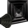 Registers & Diffusers: Type: Ceiling Diffuser; Style: Step Down; Material: Plastic