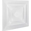 Registers & Diffusers: Type: Ceiling Diffuser; Style: Lay-In; Material: Plastic; Diameter (Decimal Inch): 6.0000