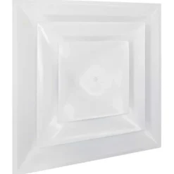 Registers & Diffusers: Type: Ceiling Diffuser; Style: Step Down; Material: Plastic; Diameter (Decimal Inch): 12.0000