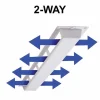 Registers & Diffusers: Type: Ceiling Diffuser Cover; Style: Linear 2 Way; Material: Plastic