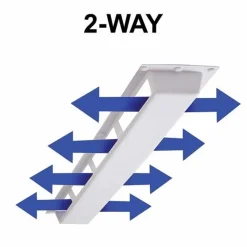 Registers & Diffusers: Type: Ceiling Diffuser Cover; Style: Linear 2 Way; Material: Plastic