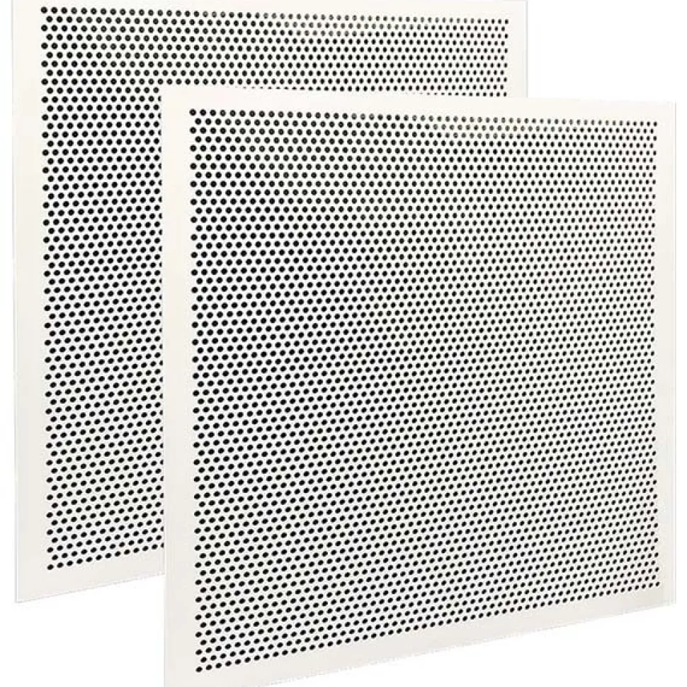 Registers & Diffusers: Type: Ceiling Panel; Style: Perforated; Material: Plastic