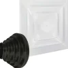 Registers & Diffusers: Type: Ceiling Diffuser; Style: Step Down; Material: Plastic