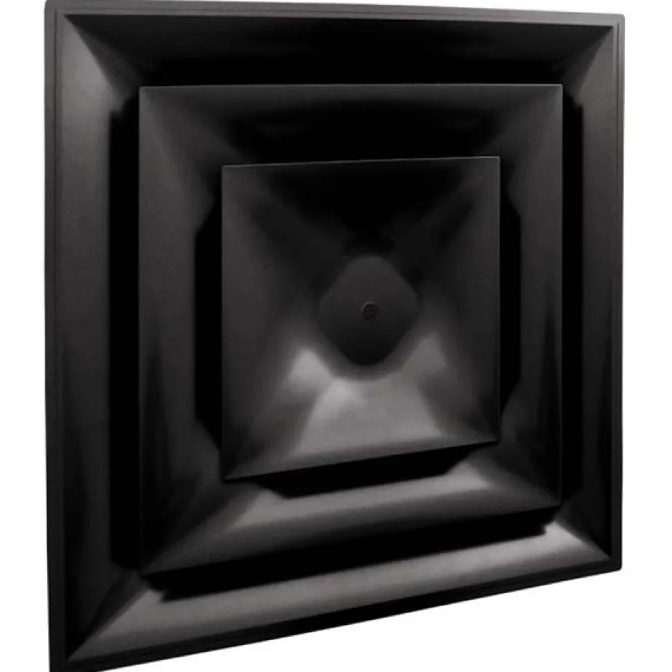 Registers & Diffusers: Type: Ceiling Diffuser; Style: Step Down; Material: Plastic; Diameter (Decimal Inch): 12.0000