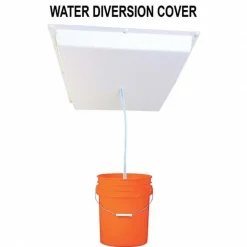 Registers & Diffusers: Type: Ceiling Diffuser Cover; Style: Water Diversion; Material: Plastic; Diameter (Decimal Inch): 24.0000