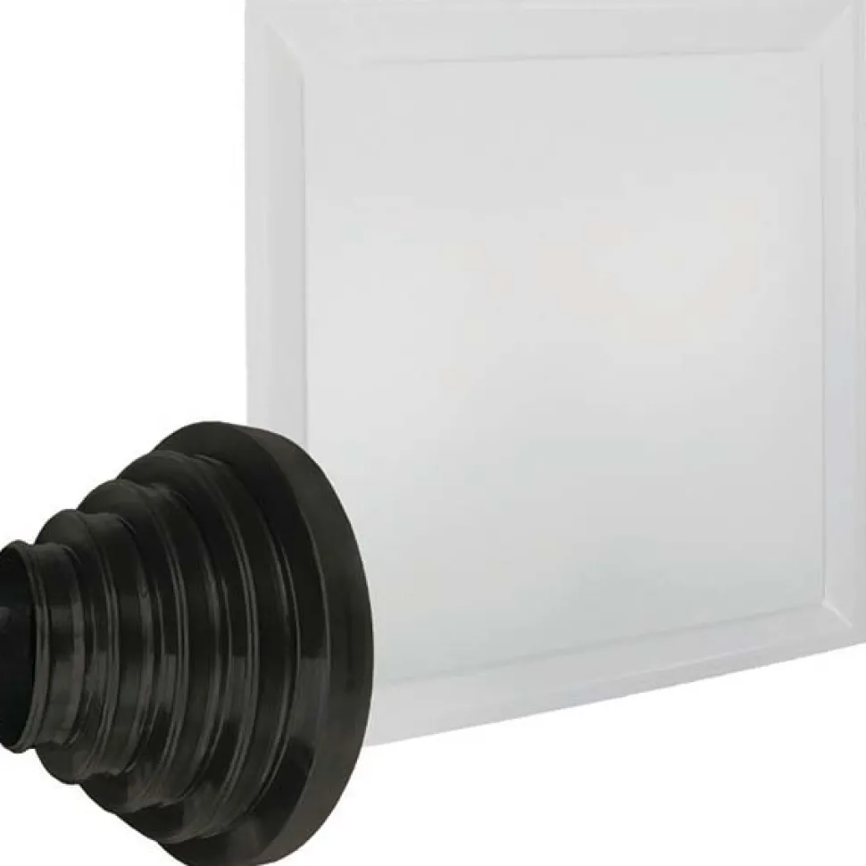 Registers & Diffusers: Type: Ceiling Diffuser; Style: Plaque; Material: Plastic
