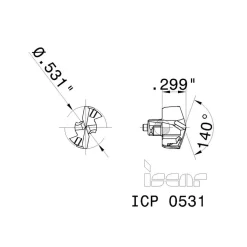 Replaceable Drill Tip: ICP0531 IC908, 0.5310